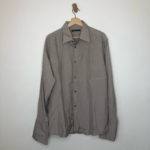 Gucci Other - Gucci grey men’s dress shirt 44/17.5